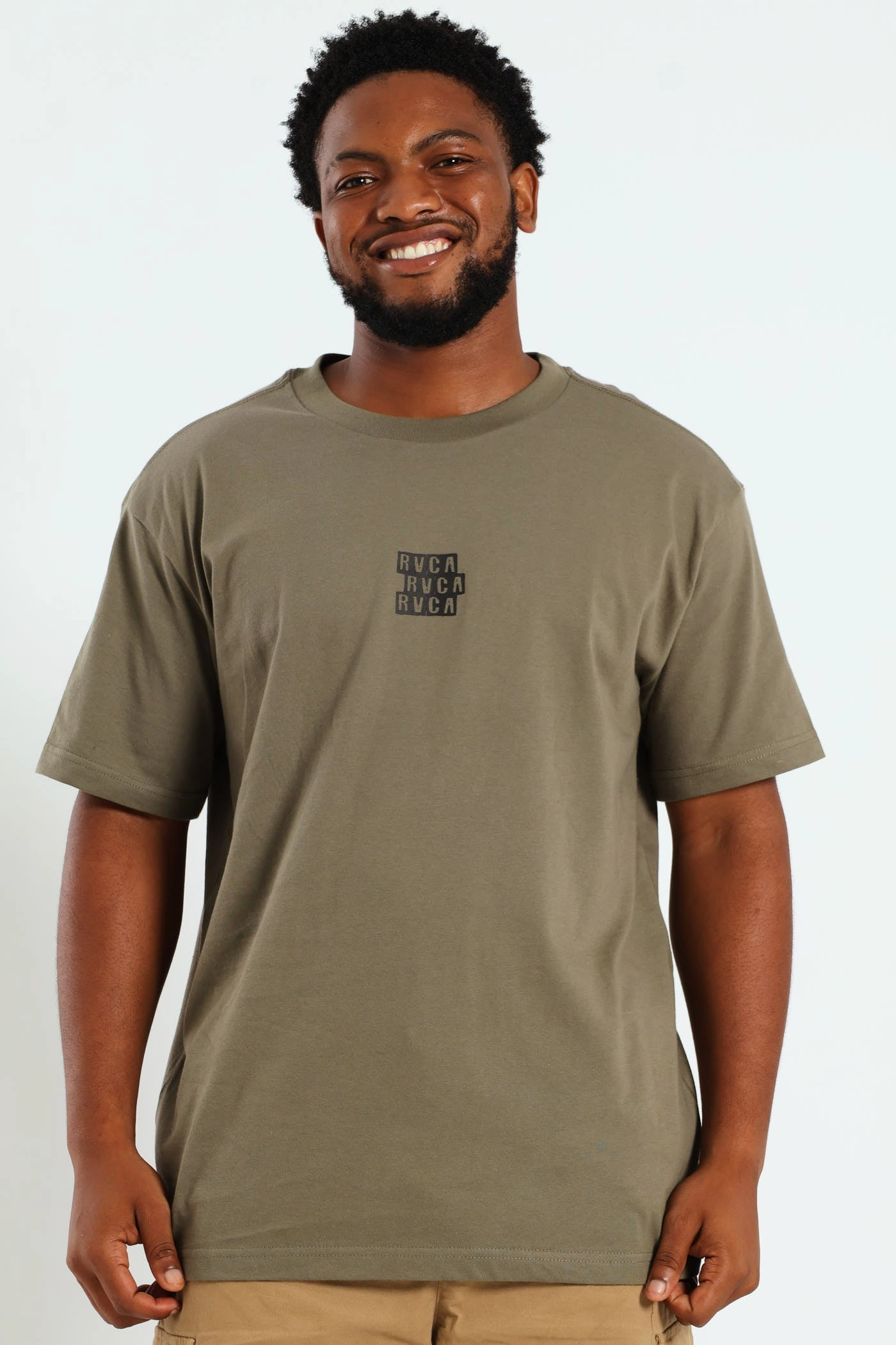 Blocked Tee - Olive Multi Directional Stretch Eco Friendly Production