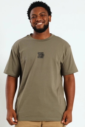 Blocked Tee - Olive Multi Directional Stretch Eco Friendly Production