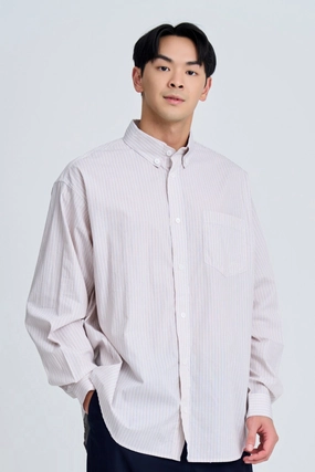 Oversized Striped Shirt [AT] Relax Comfort Style