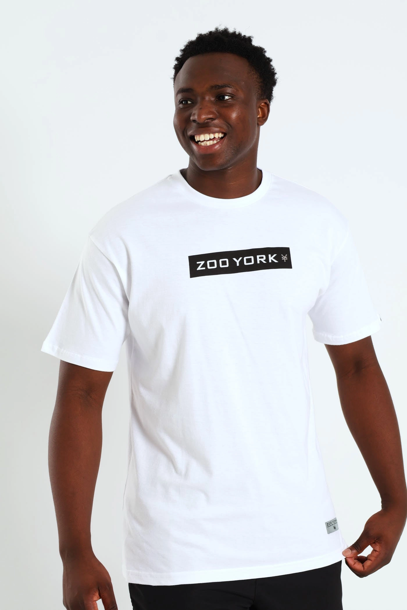 Chest Logo Tee - White Pre Shrunk Cotton