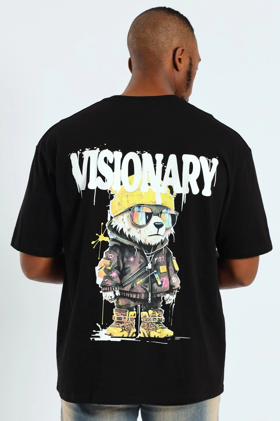 Perfect Wear Teddy Oversized Tee - Black