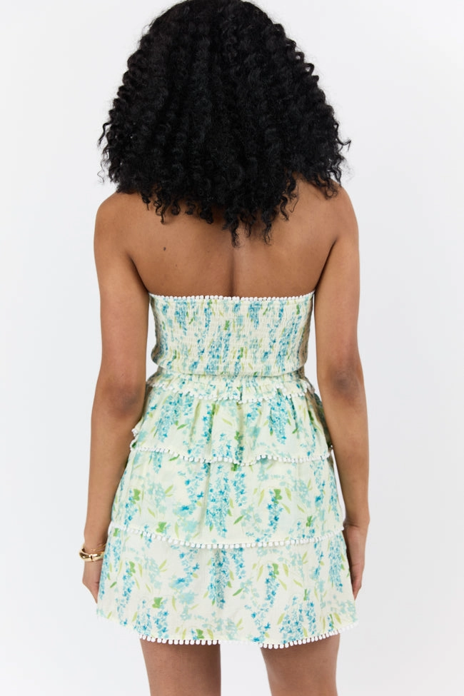 Delicate Details Garden Essence Multi Floral Strapless Mini Dress FINAL SALE