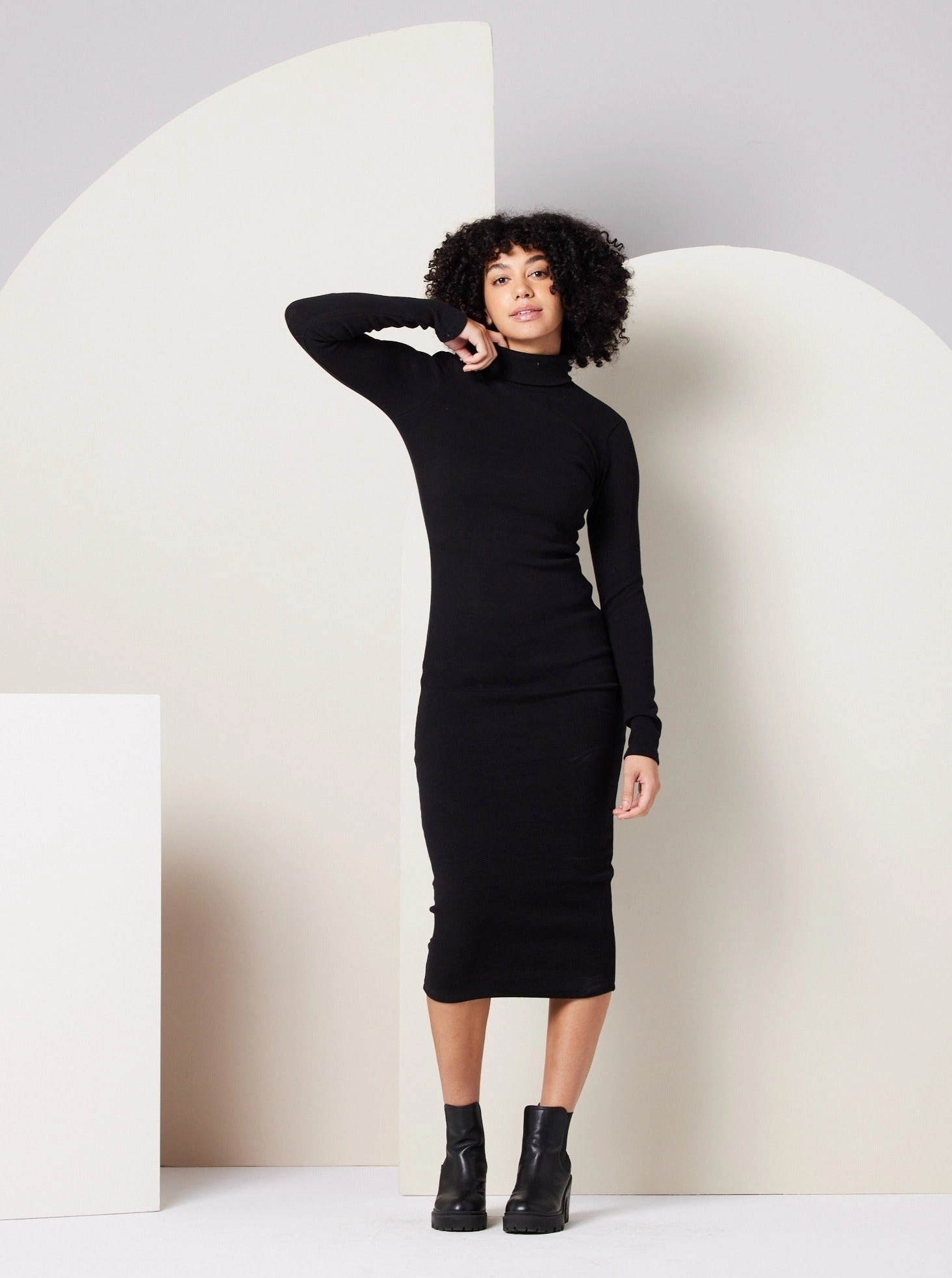Faye Dress - Black Modern Movement Happy Glow