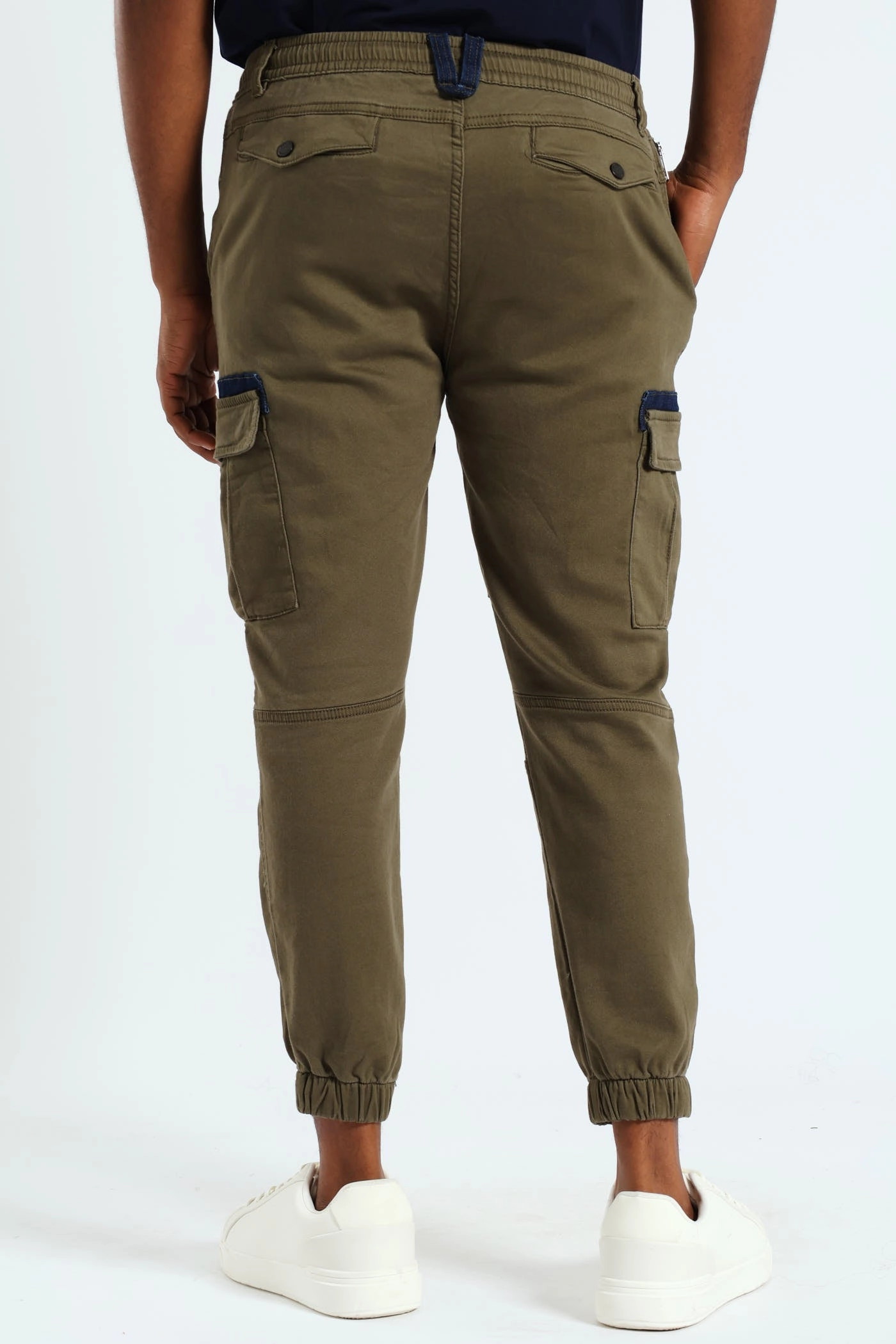elastic waistband Solid shade Largo Jogger - Fatigue