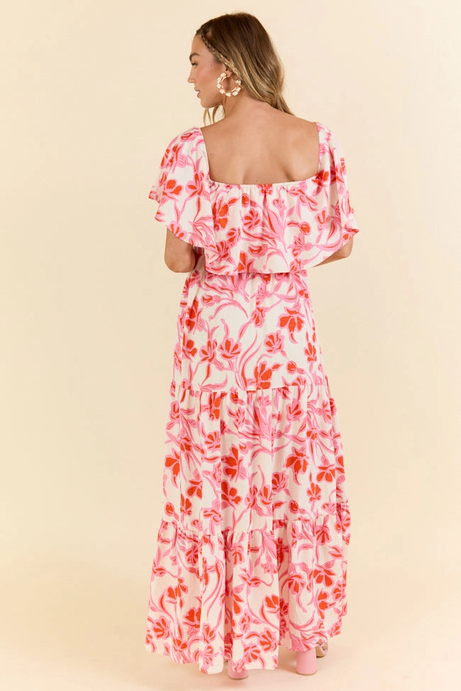 Versatile Touch Shine Dressy Feeling Just Fine Pink and White Maxi Dress FINAL SALE