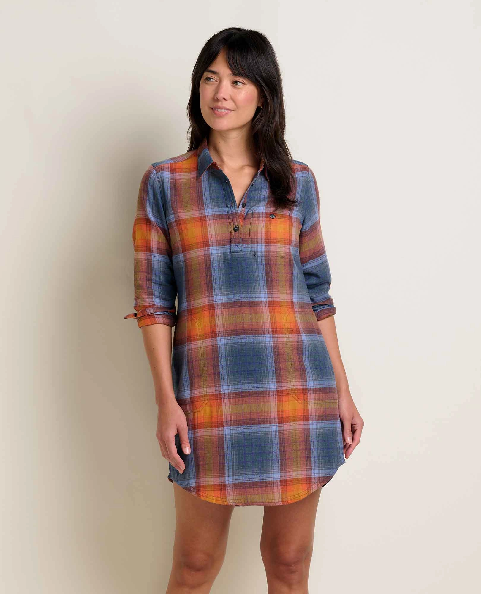 Classic structured dress Re-Form Flannel Shirtdress