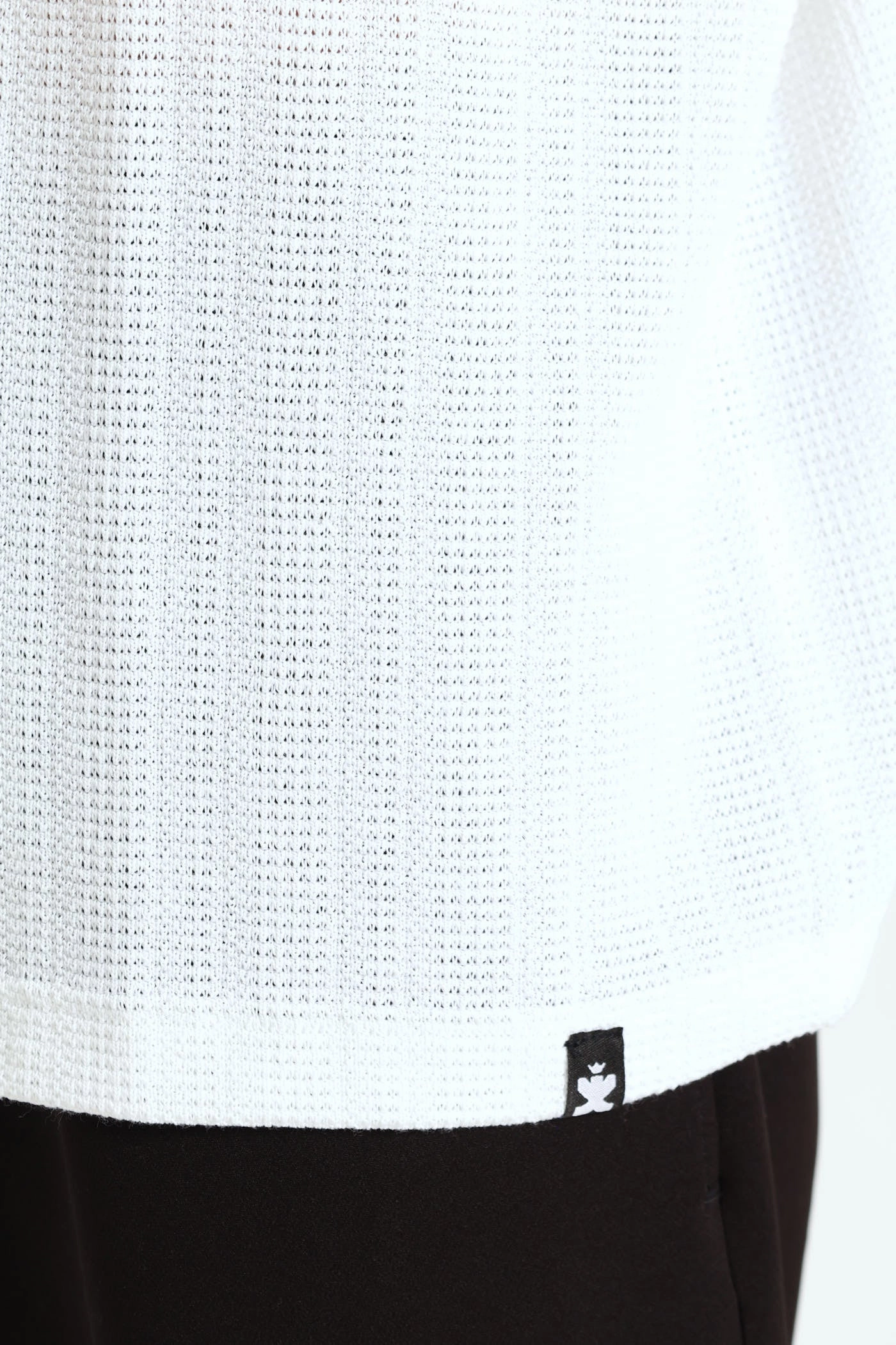 Versatile Outfit Casual Chic Look Fine Crochet Look Tee - White