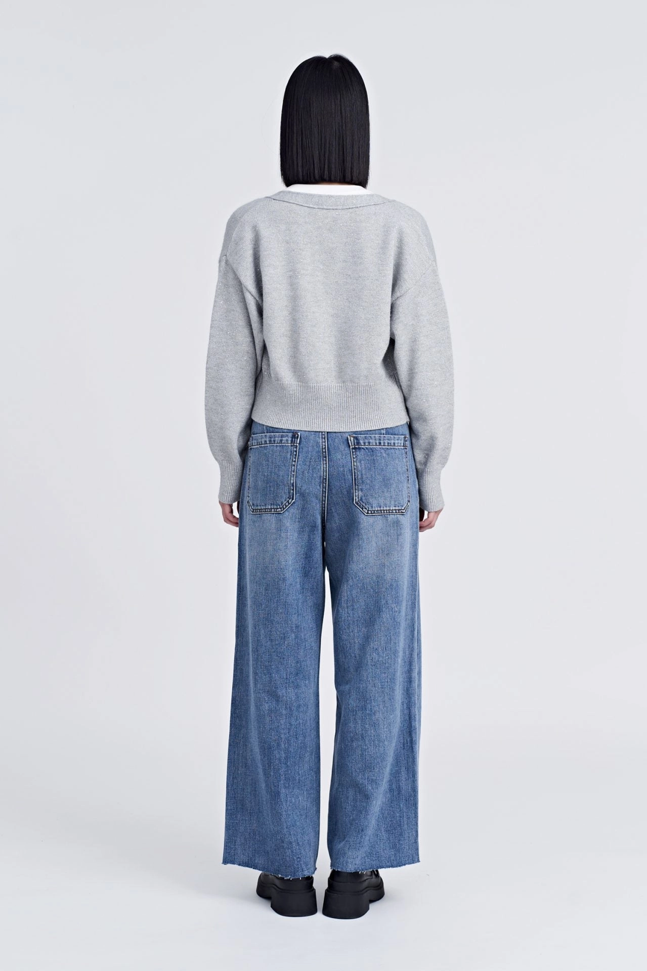 Knitted Shimmer Cardigan [AT] Durable Zipper