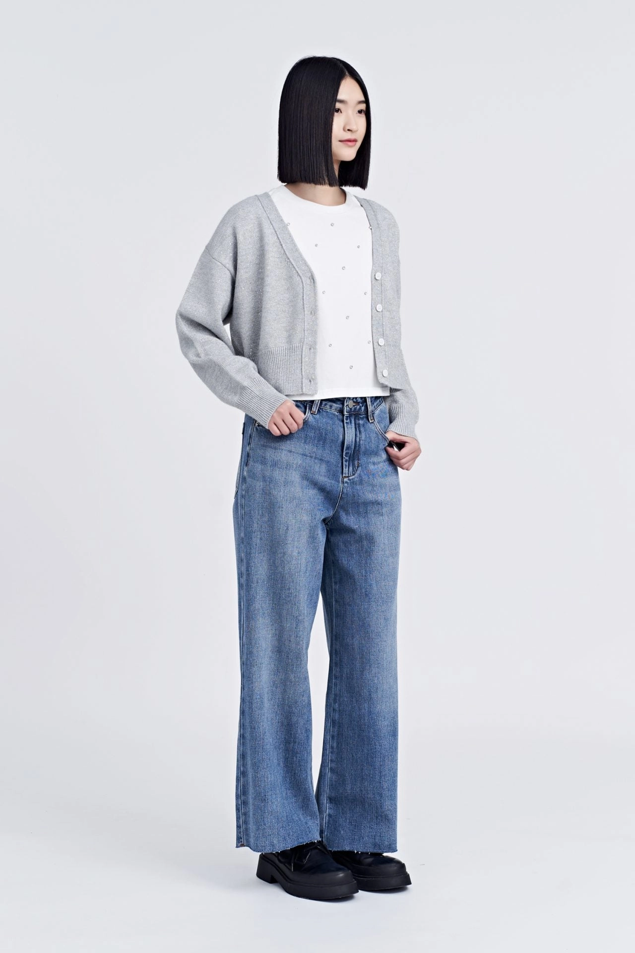 Knitted Shimmer Cardigan [AT] Weekend Style Go Anywhere Wear