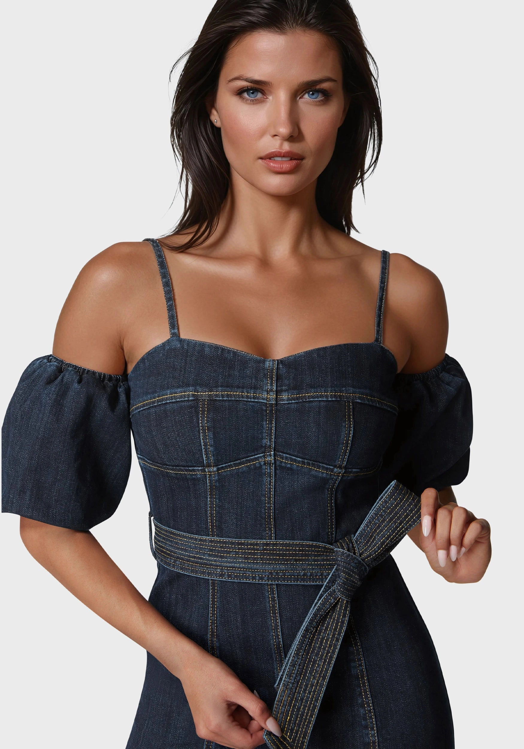 Regular-fit Fitted Denim Dress