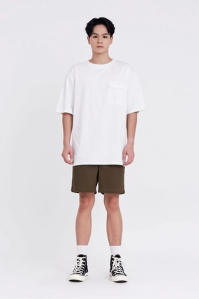 Double Stitched Seams HypoallergenicConstruction Flapped Patch Pocket Tee [AT]