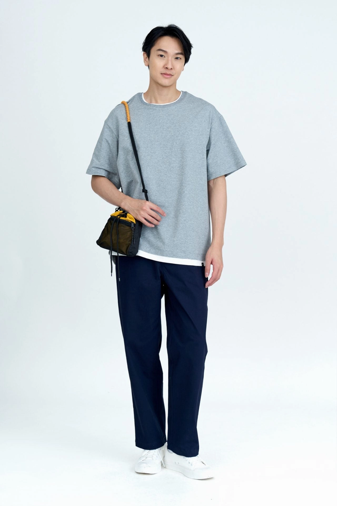 Drawstring Straight Cut Pants - Navy [AT] Carbon Infused Fabric Lounge-friendly