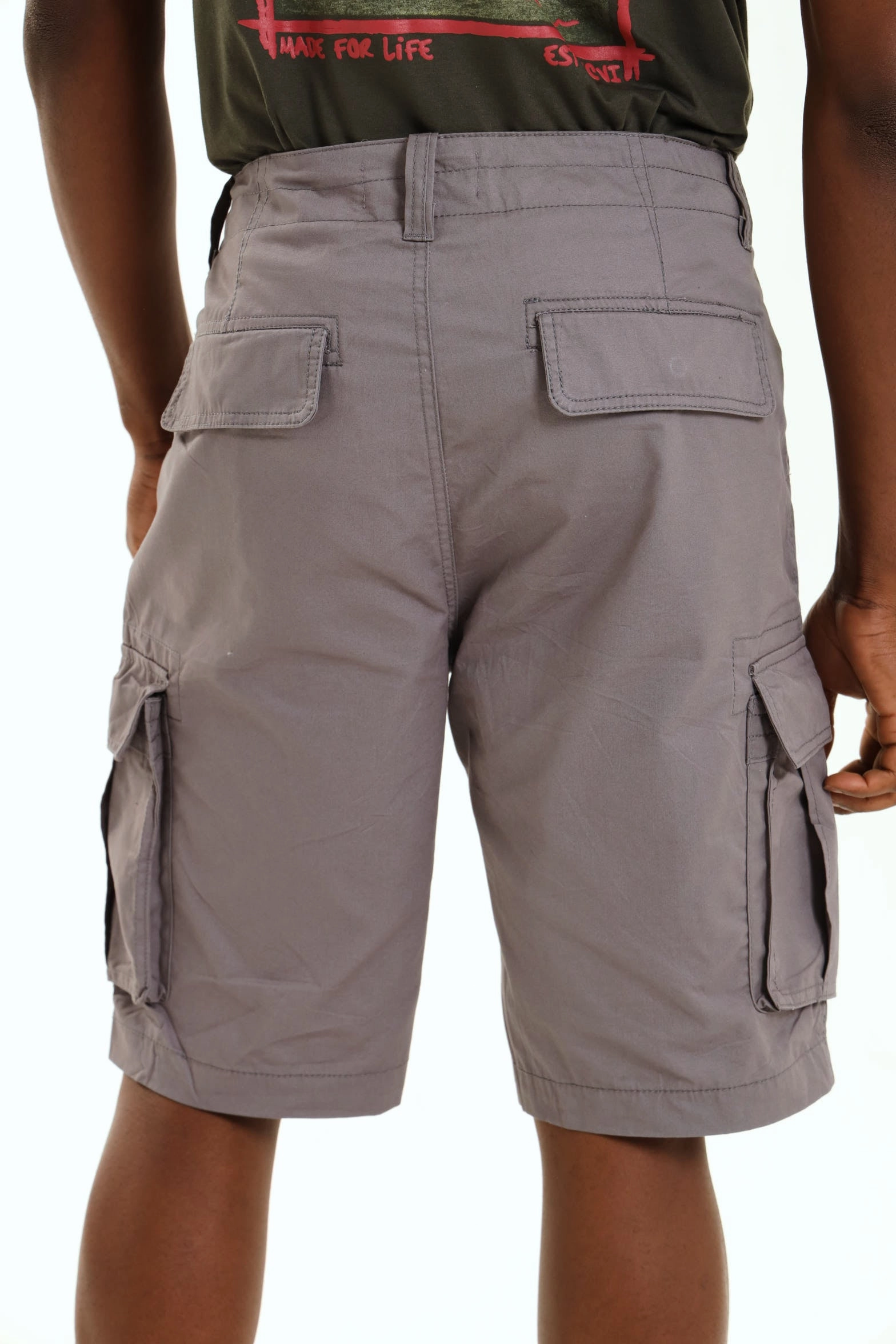 Flattering Silhouette Cargo Bellows Short - Charcoal Formal Wear Ultra Lightweight Build
