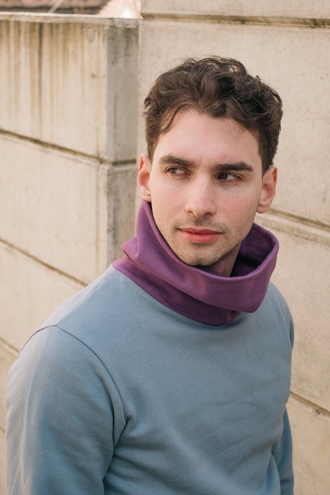 COLORBLOCK FUNNELNECK / AIR / GRAPE Layer Comfort school wear