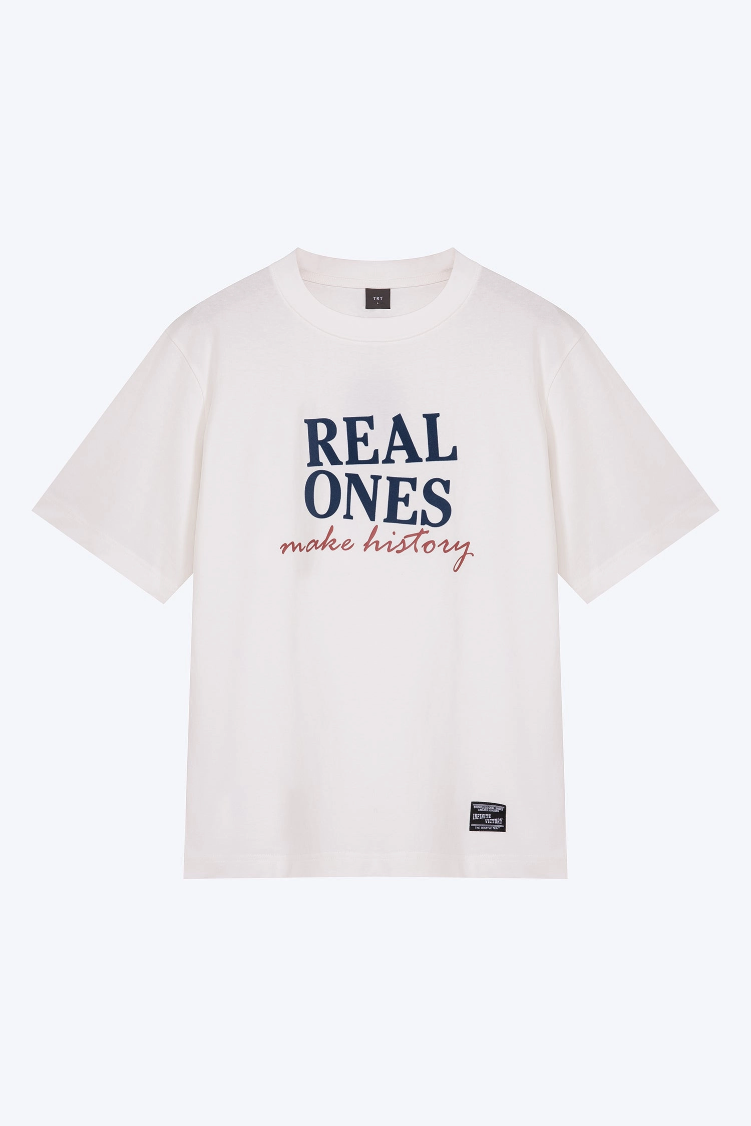 "The Real Ones" Tee - Cream AntiBacterial Coating Multi Directional Zipper Placement