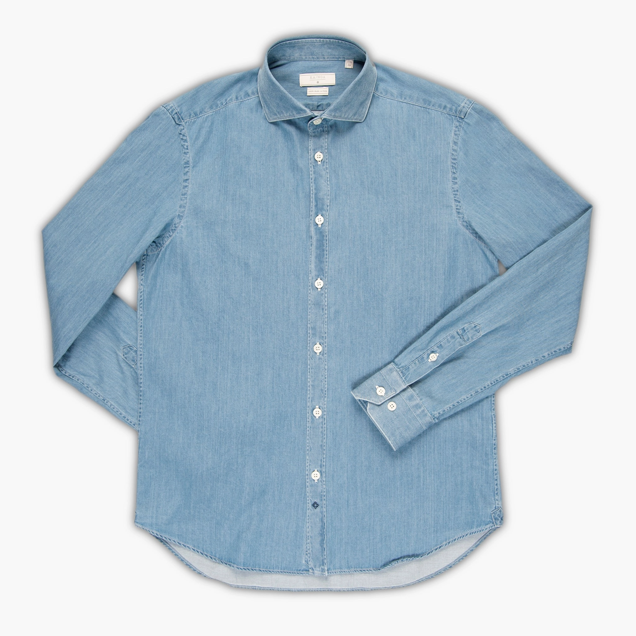 Clodoveu Shirt in Denim bleached Hypoallergenic fabric Simple and Cozy