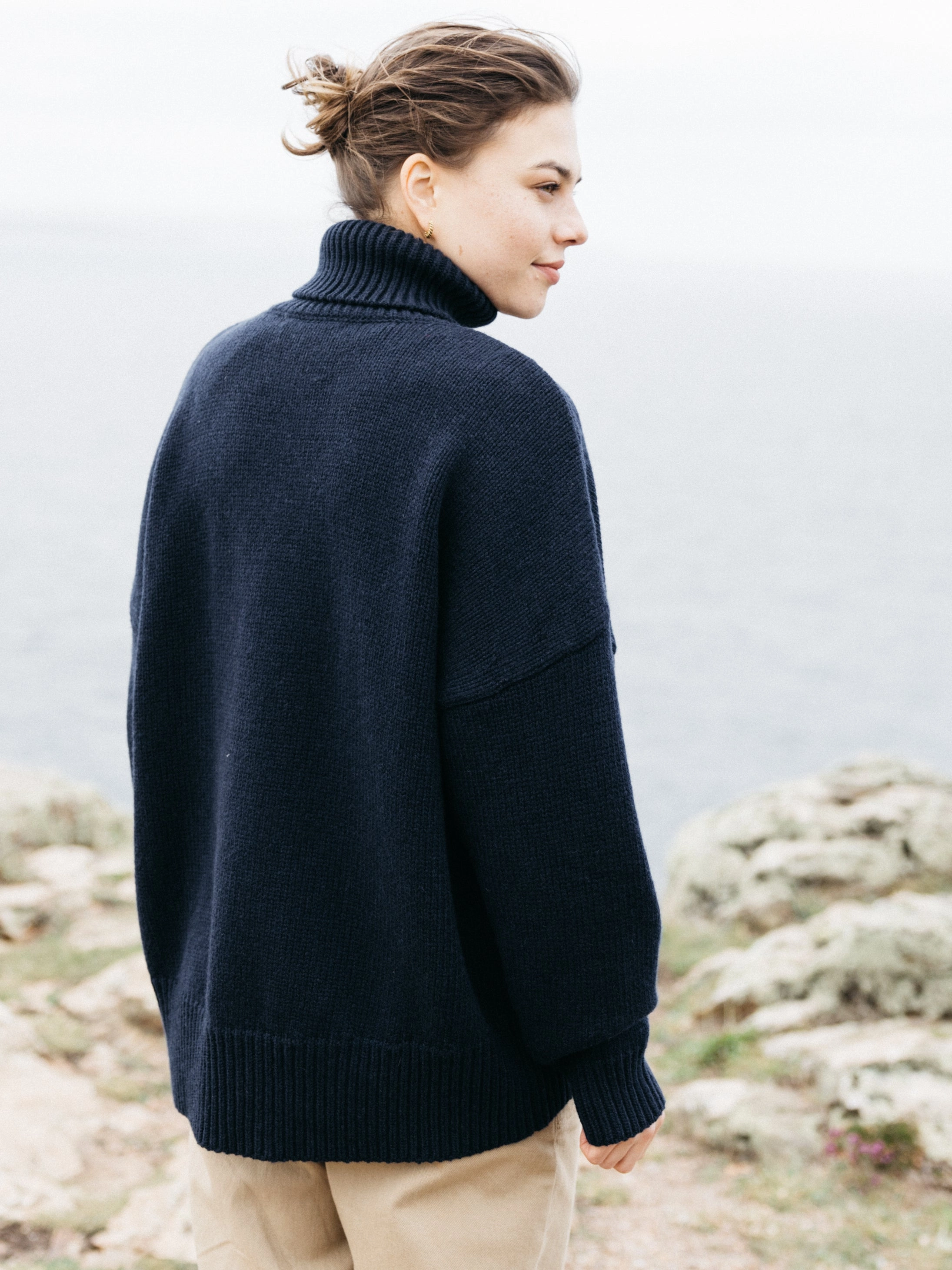 Women's Eyre Roll Neck Knit Jumper EcoFriendly Dyeing