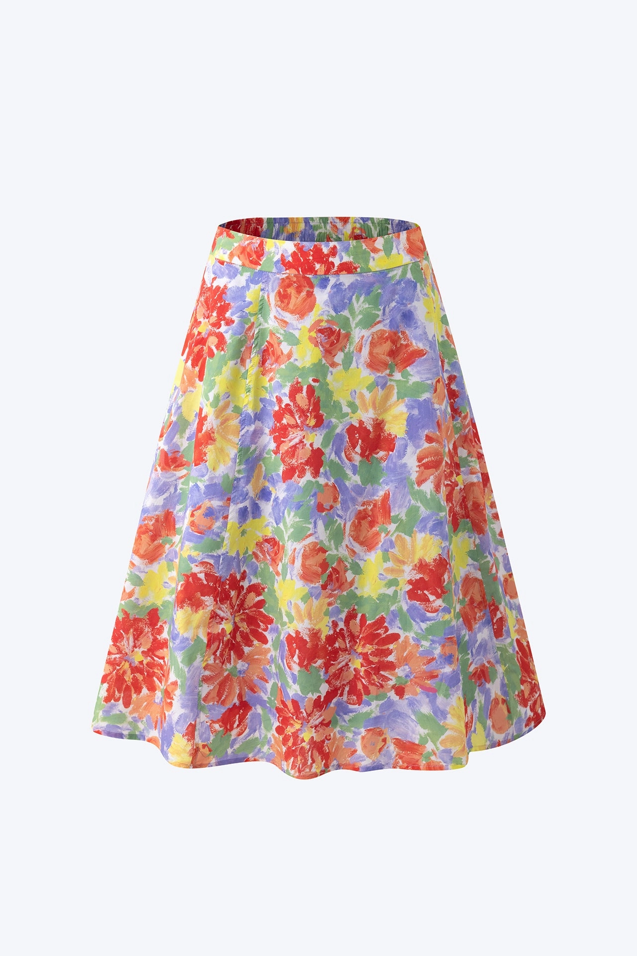 Sophisticated Casual Floral Gathered Skirt - Mixed Florals [AT]