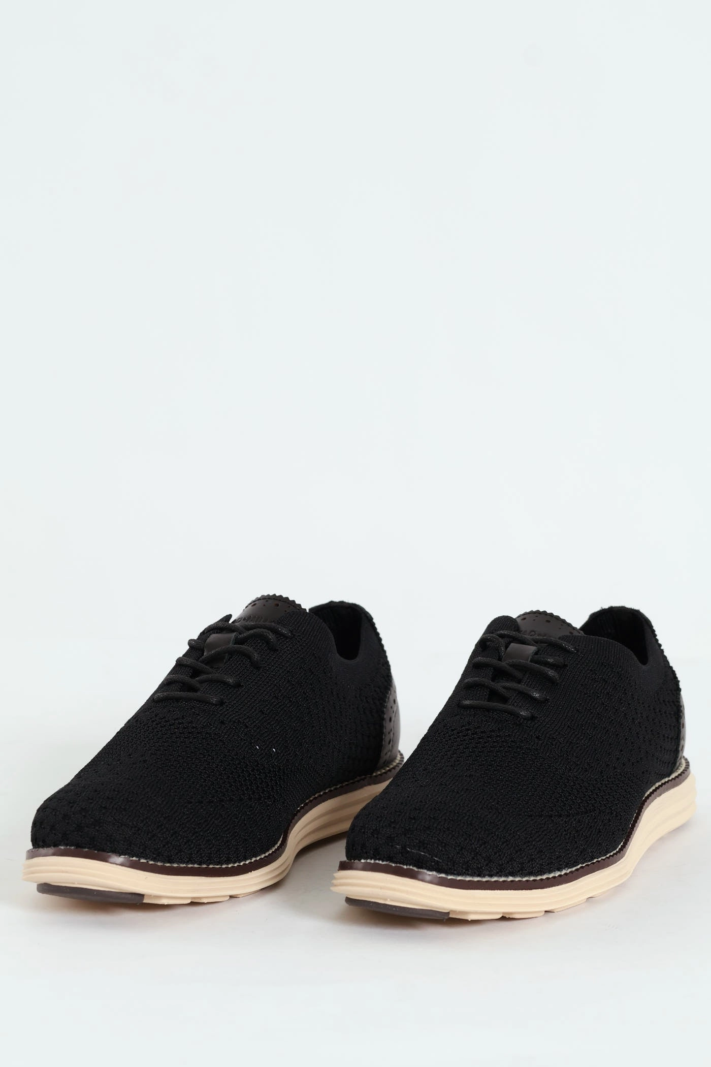 Fashion Essential Flye Knit Smart Casual Lace Up Shoe - Black