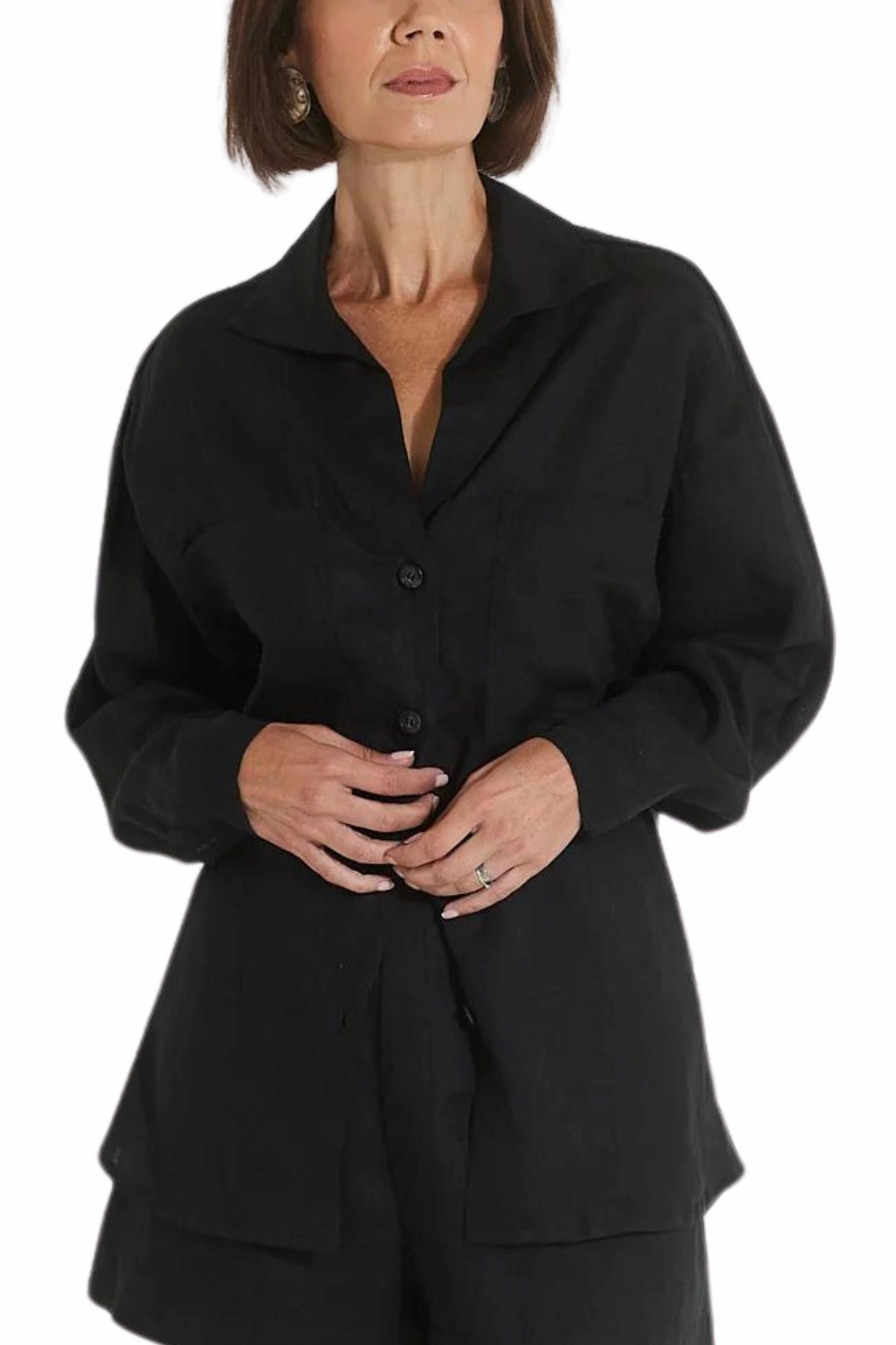 Durable Buttons FRANCESCA LINEN SHIRT - SF-SIG-TP002