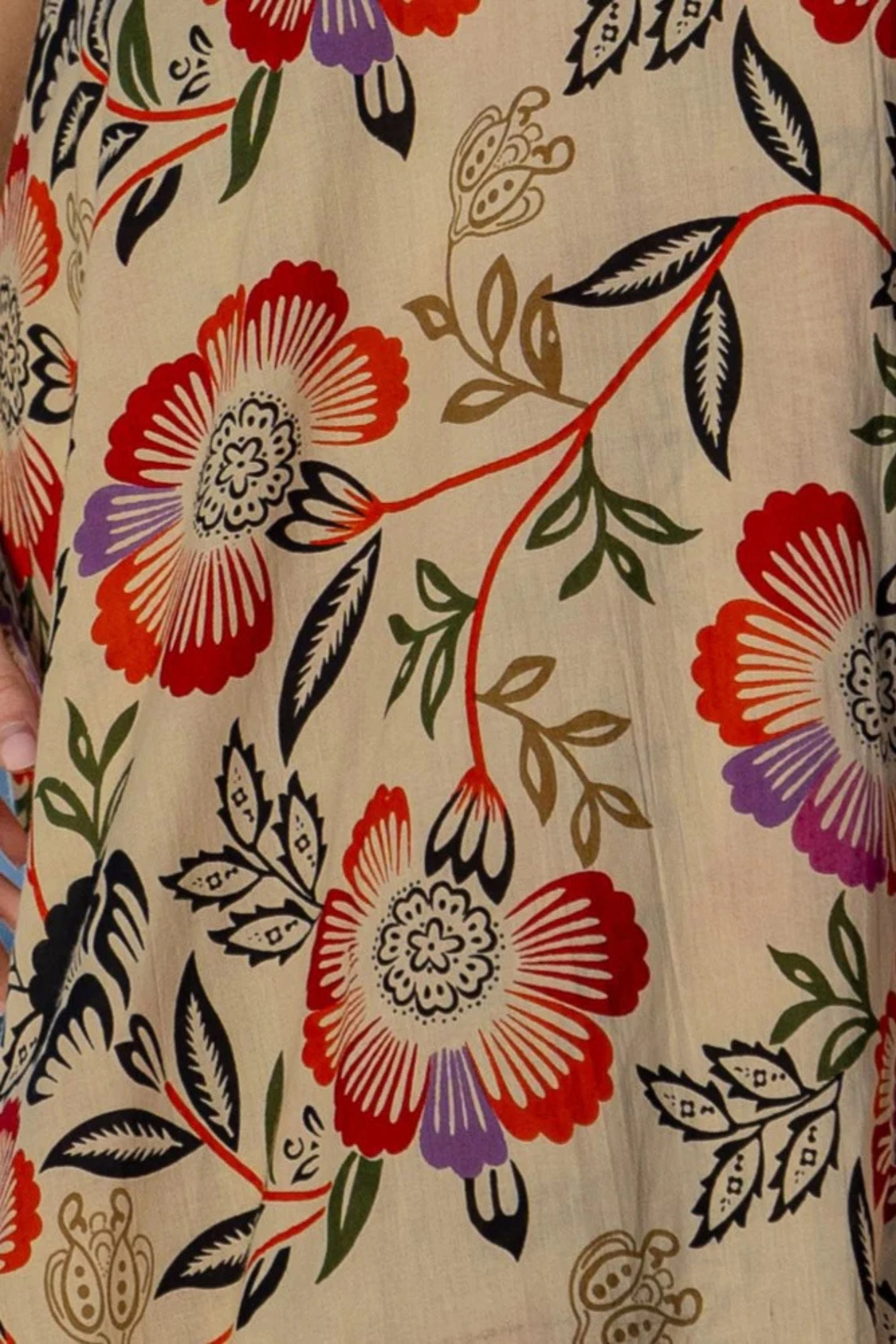 Tiered hem Office Appropriate LOWANNA COTTON MAXI - SKT-12-LOW