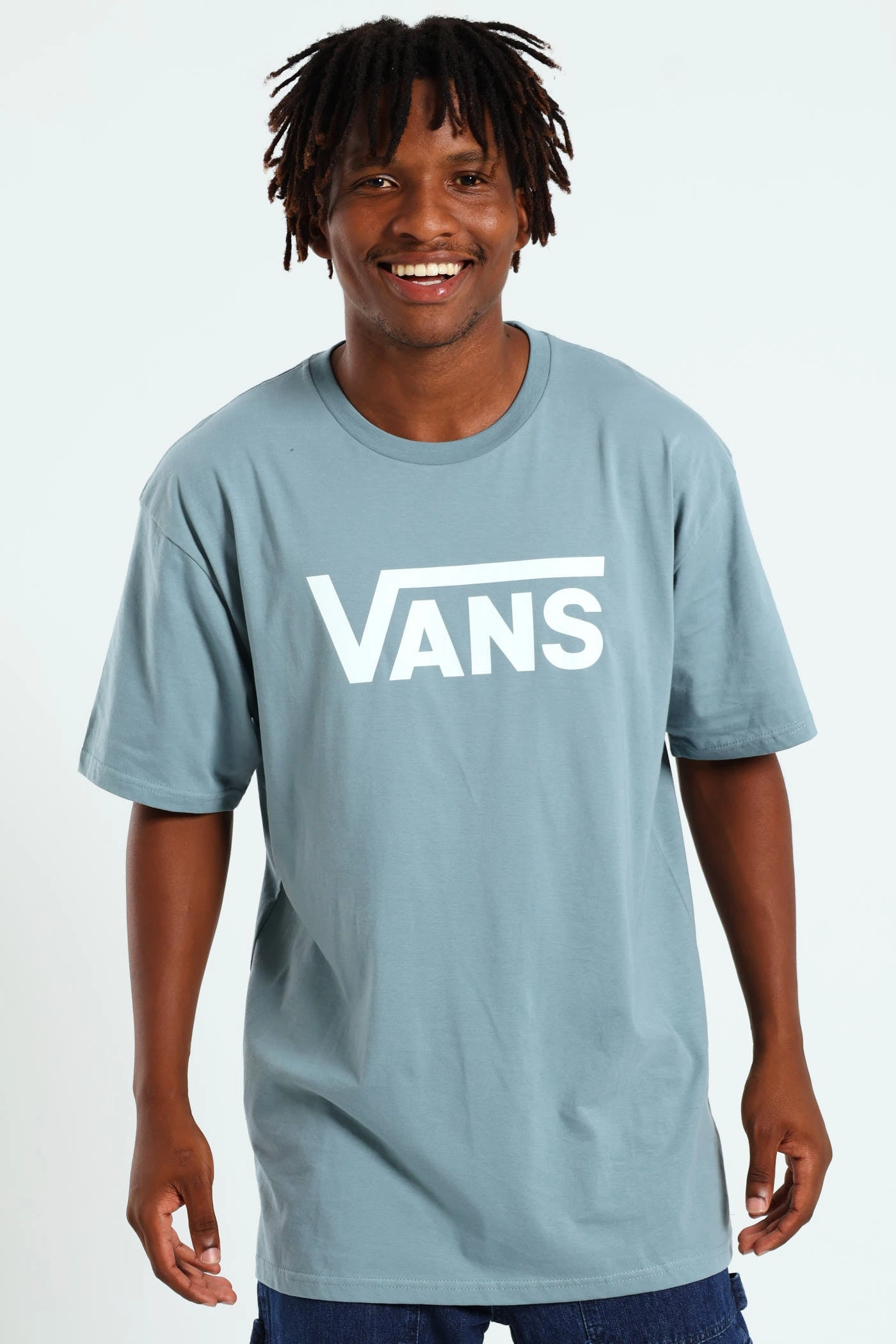 Classic Tee - Smokey Blue Versatile Design Layered Hem Design