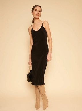 Freya Slip Dress - Black Understated Charm Easy Look