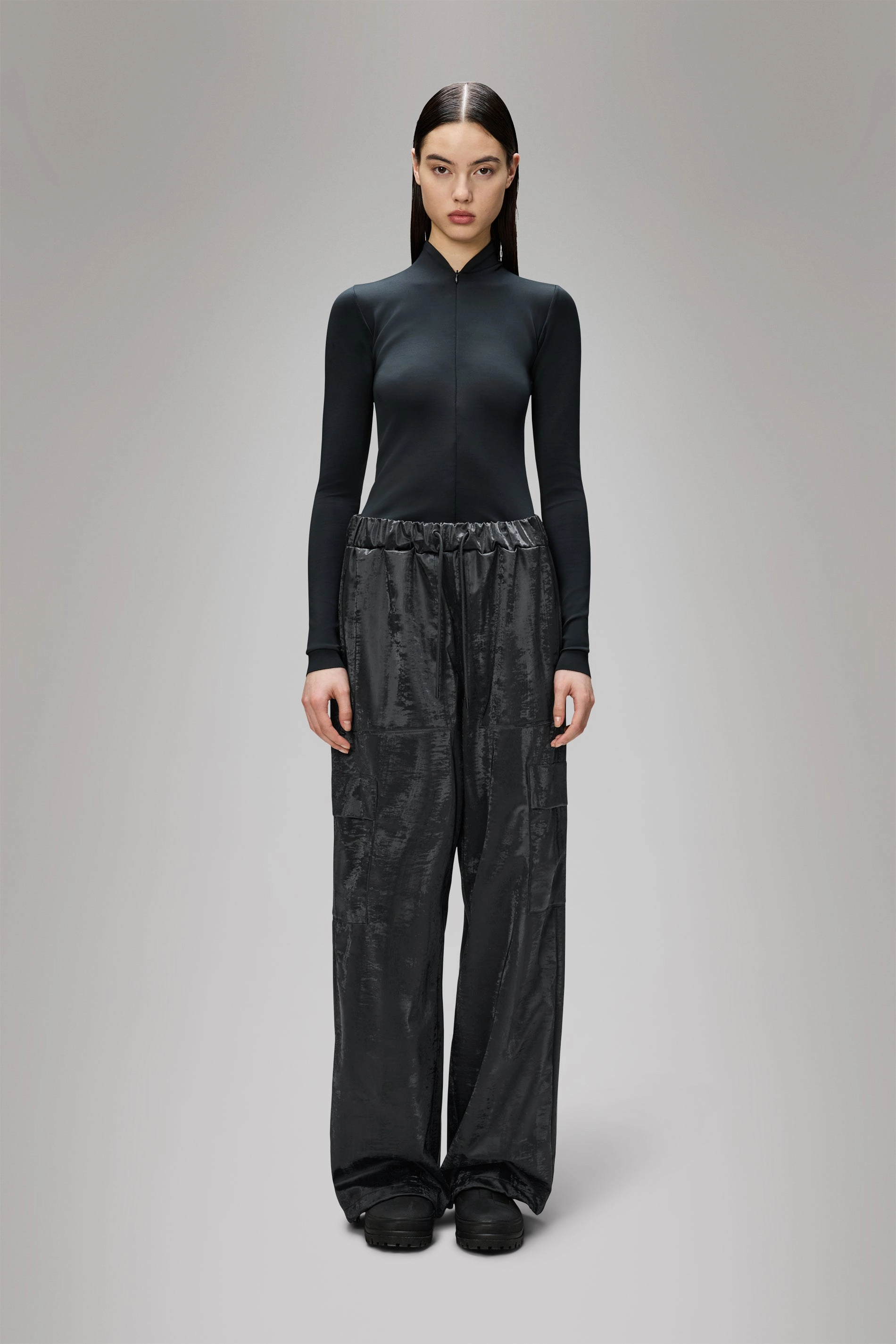 Fashionable Look Cargo Rain Pants Wide