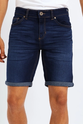 Full Coverage Basic Denim Shorts - Mid Wash Modern Design