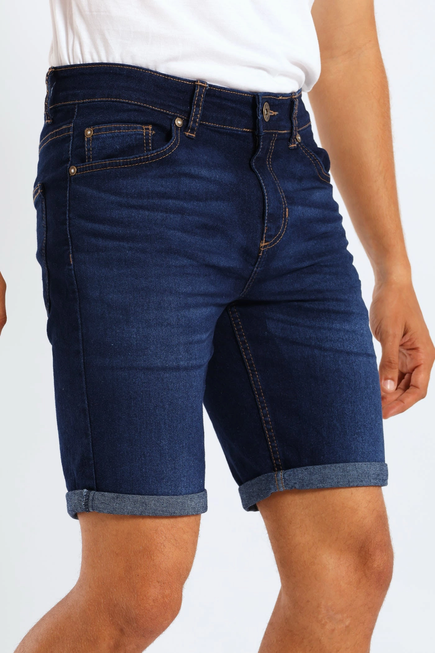 Quick Dry Wear Fit shorts set Full Coverage Basic Denim Shorts - Mid Wash