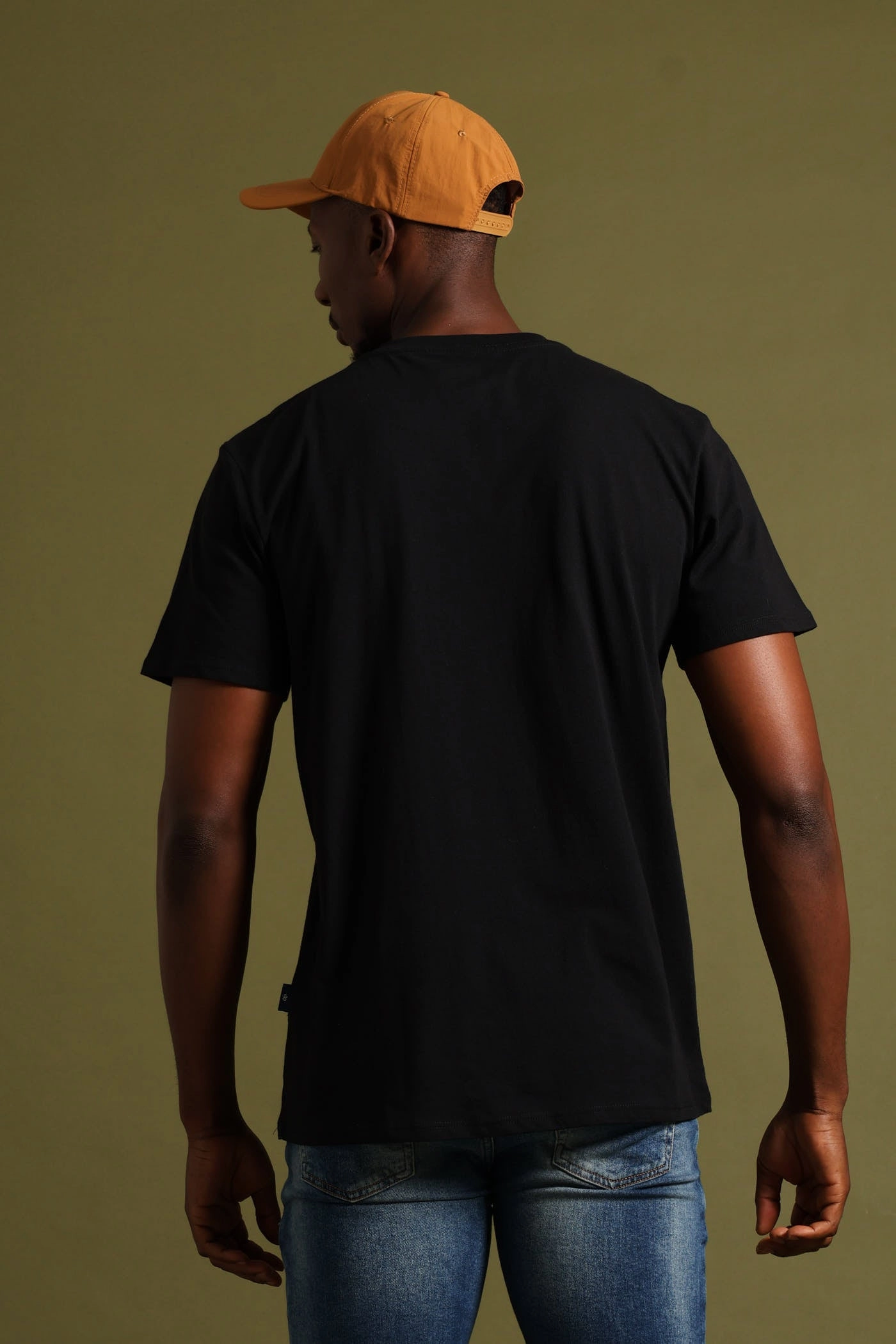 Topographic Block Print Tee - Black Comfortable texture