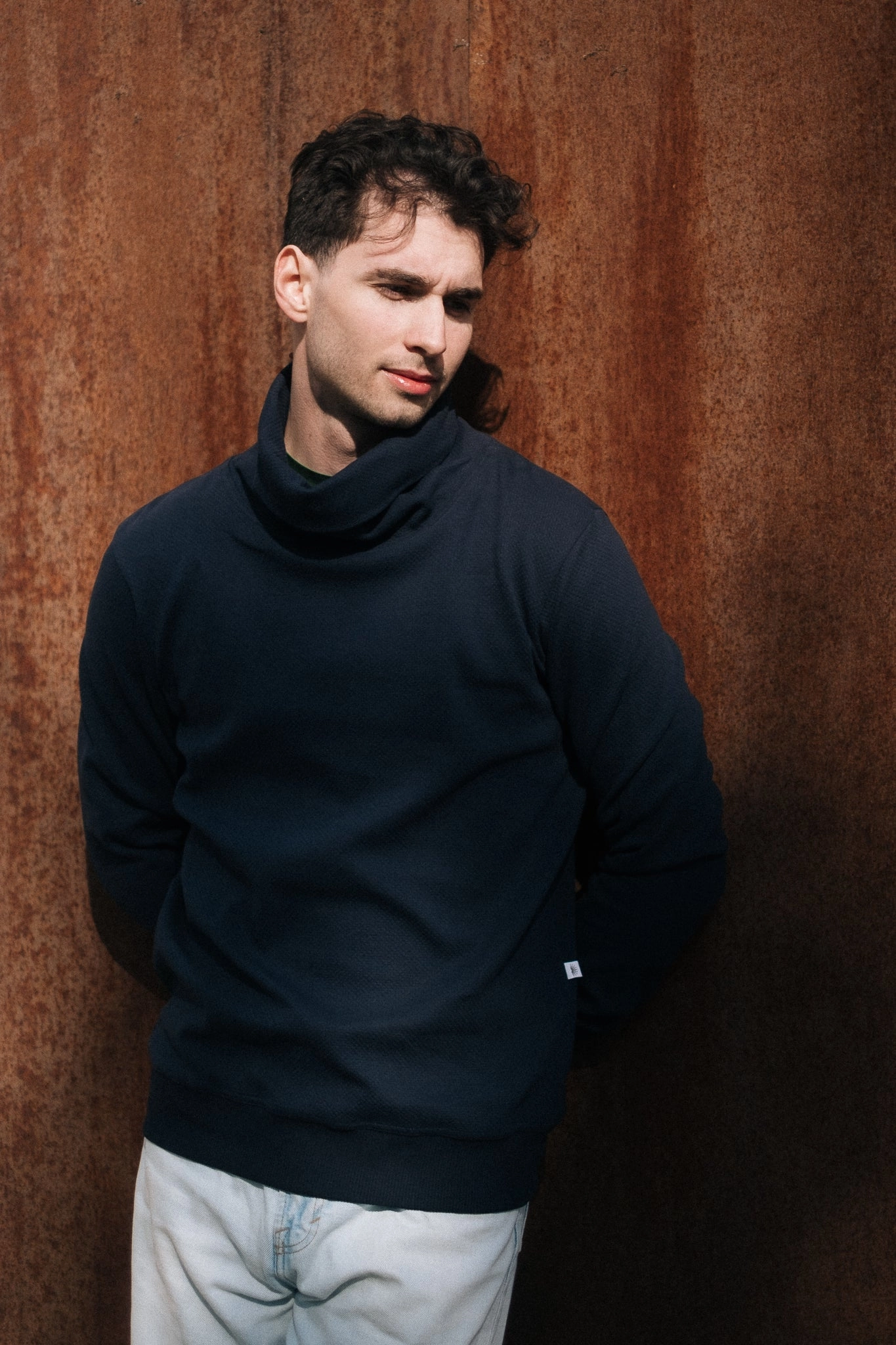 Stylish Look FUNNELNECK / 3D NAVY