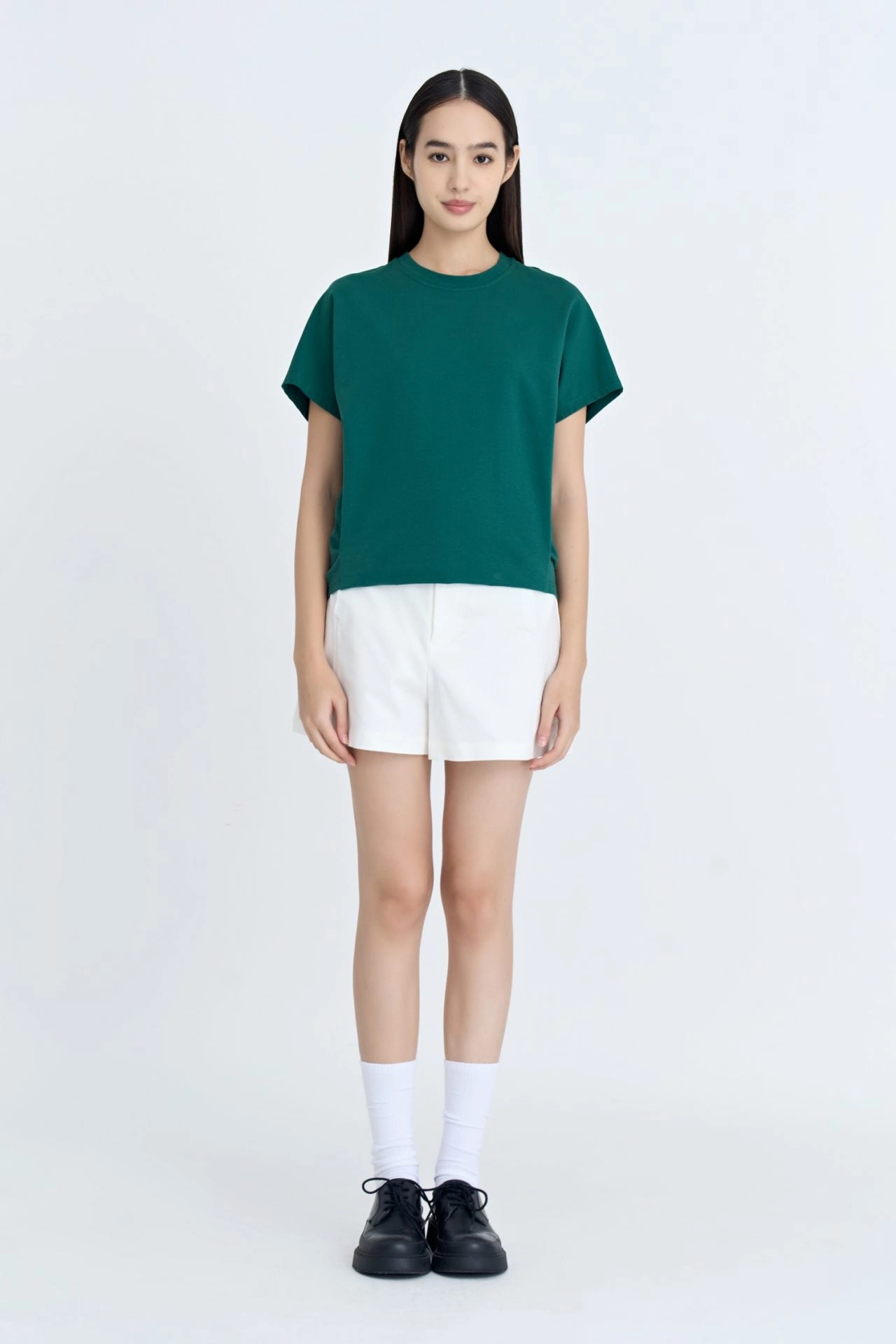 Snap Button Tee - Forest Fashion Layering