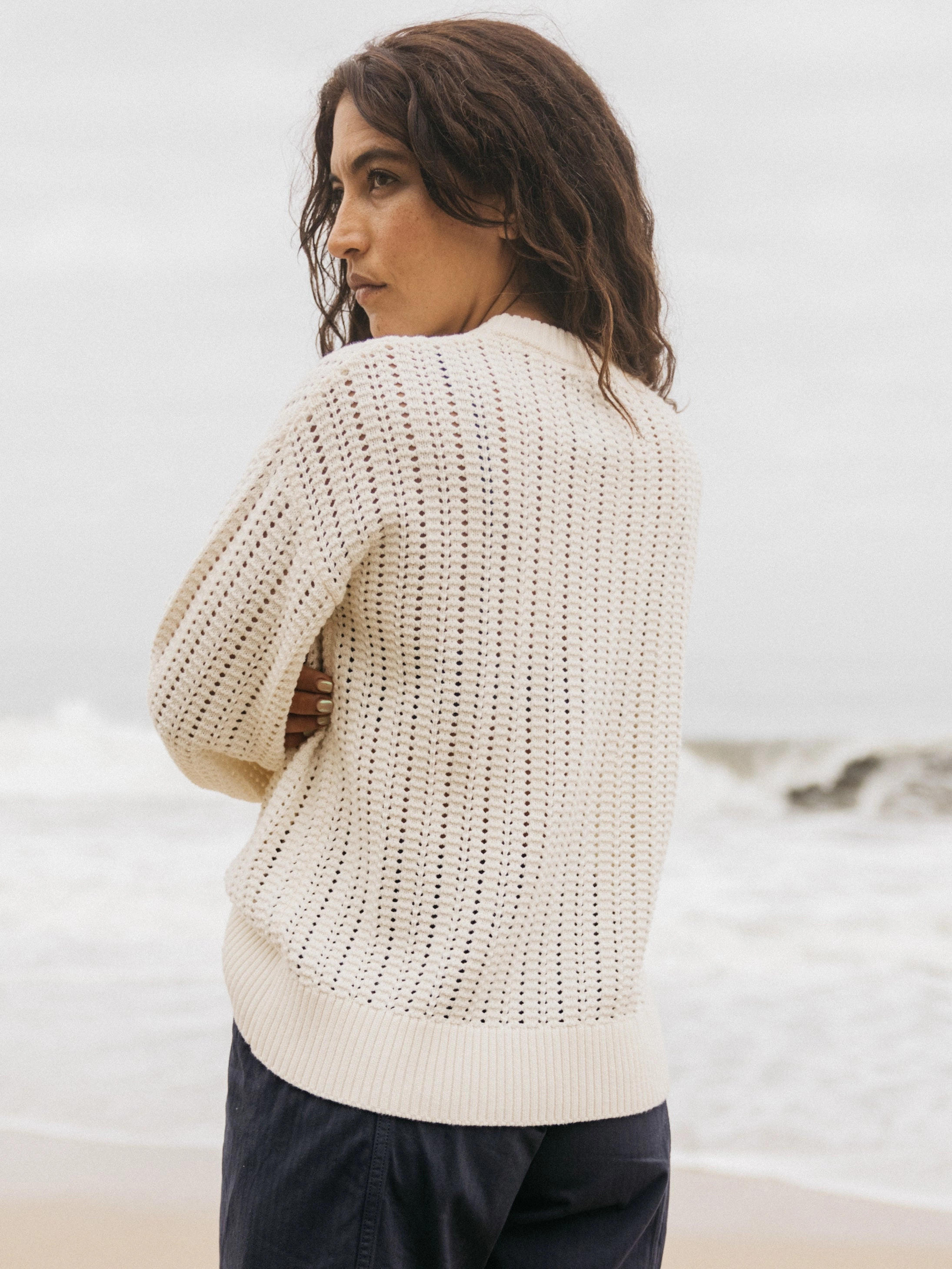 Women's Bracken Stitch Crew Neck Jumper Soft Touch Lightweight Jersey Material