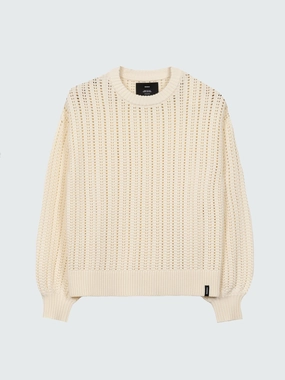 Easy Care Material Stretch Ribbing Women's Bracken Stitch Crew Neck Jumper