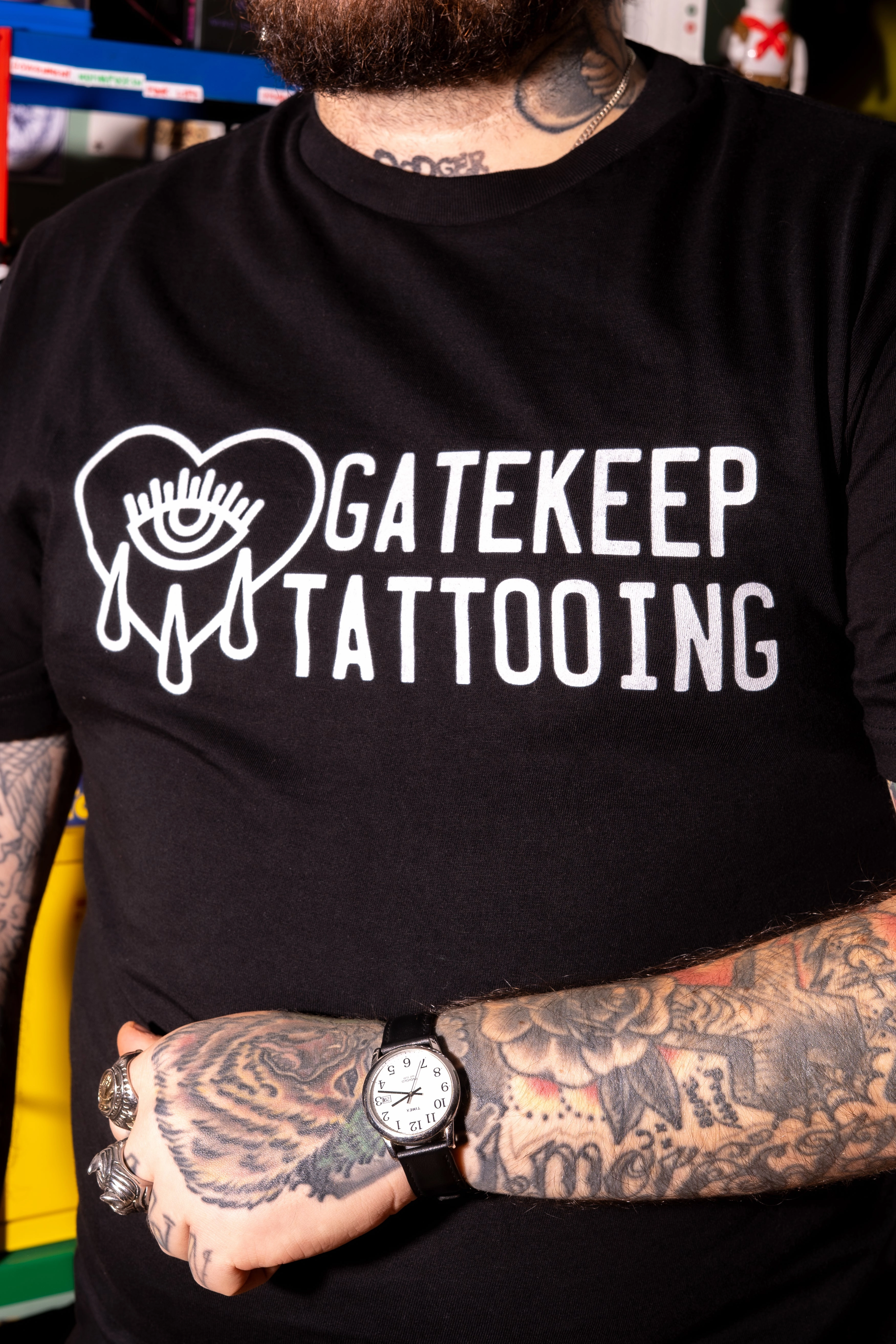 Anti Pilling Finish Gatekeep Tattooing Tee