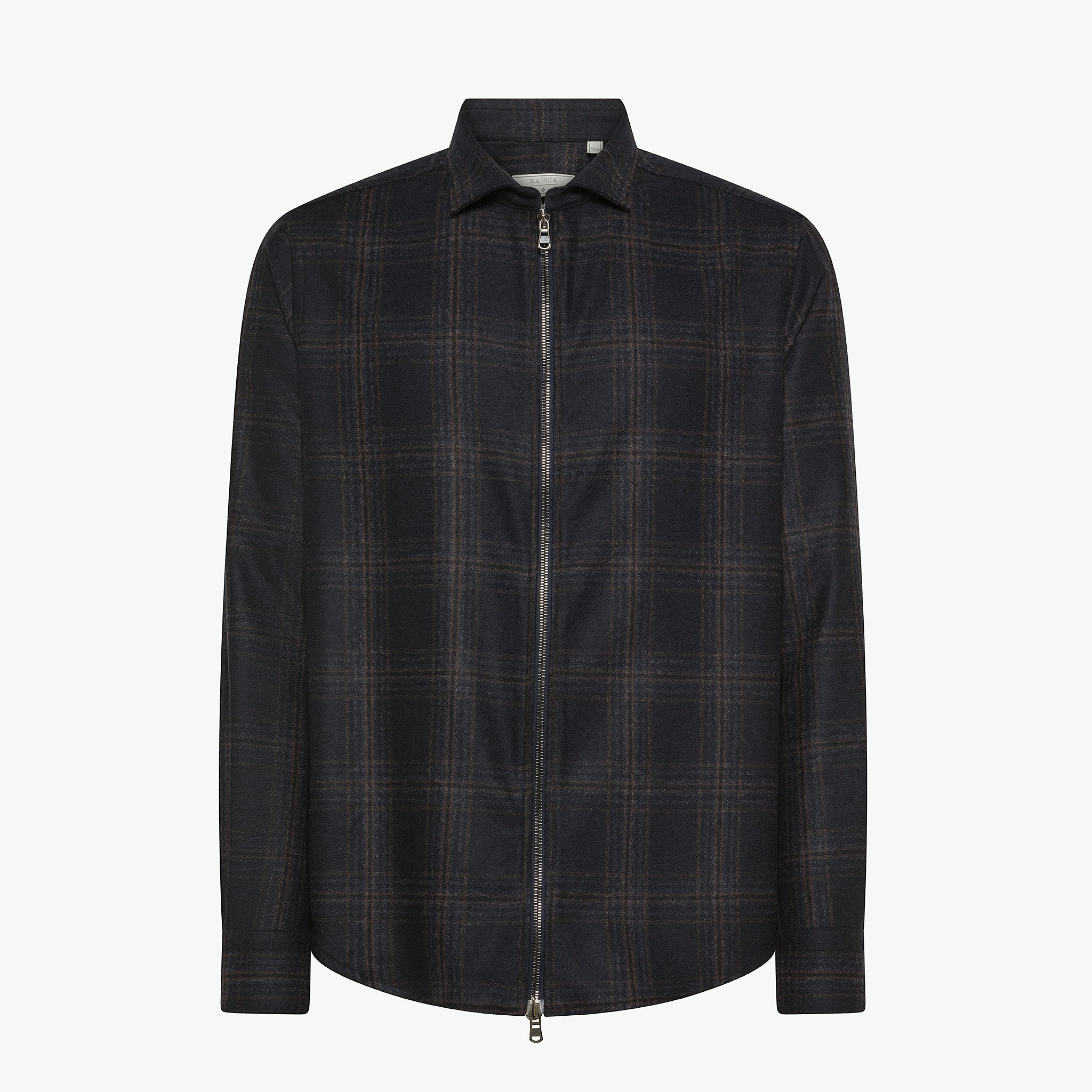 Casual Essential Daily Trend Look Lucas zip shirt in Wool and Cash Check