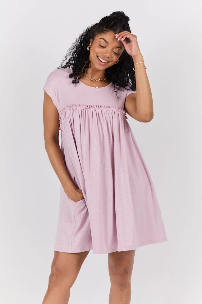 Girl On The Go Easy Knit Short Sleeve Mini Dress FINAL SALE Effortless Mood Farm Scene