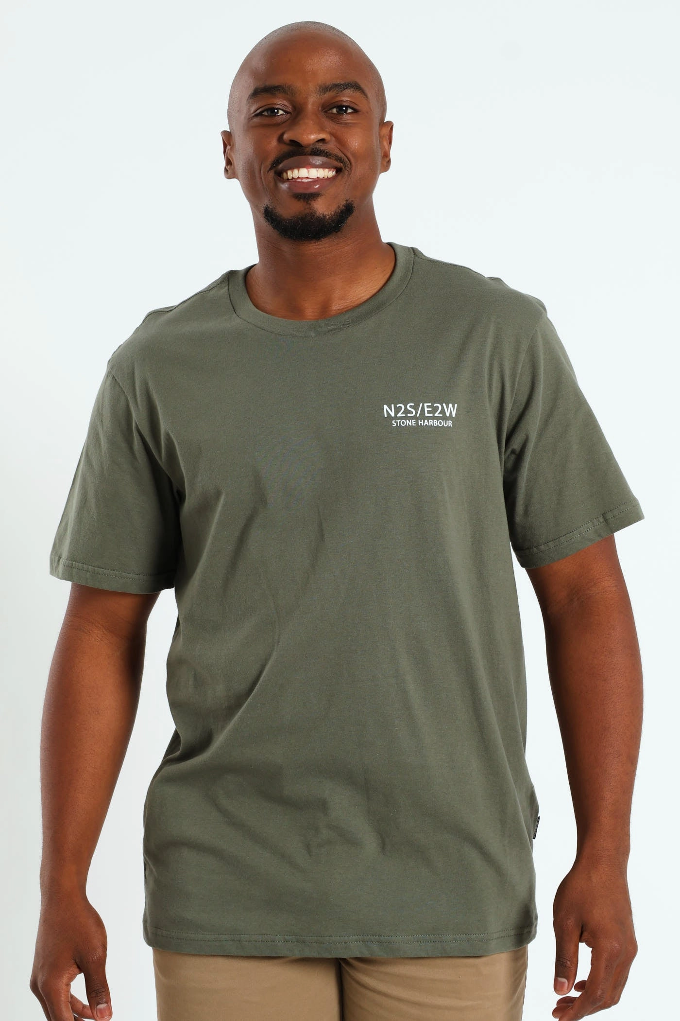 Global Radar Front & Back Print Tee - Fatigue Sporty Layer