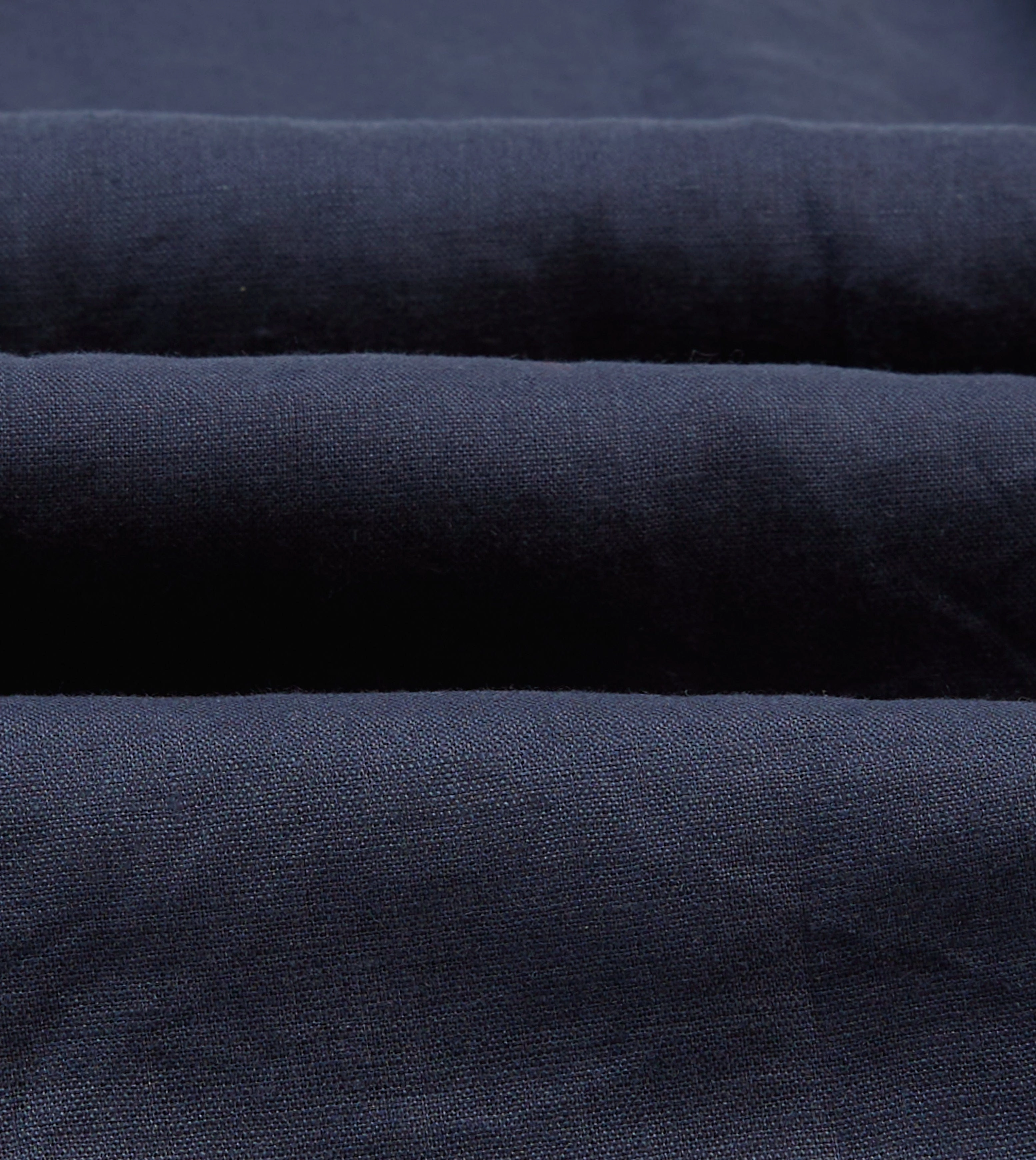 Navy Linen Long Point Collar Popover Shirt Trendsetting Design