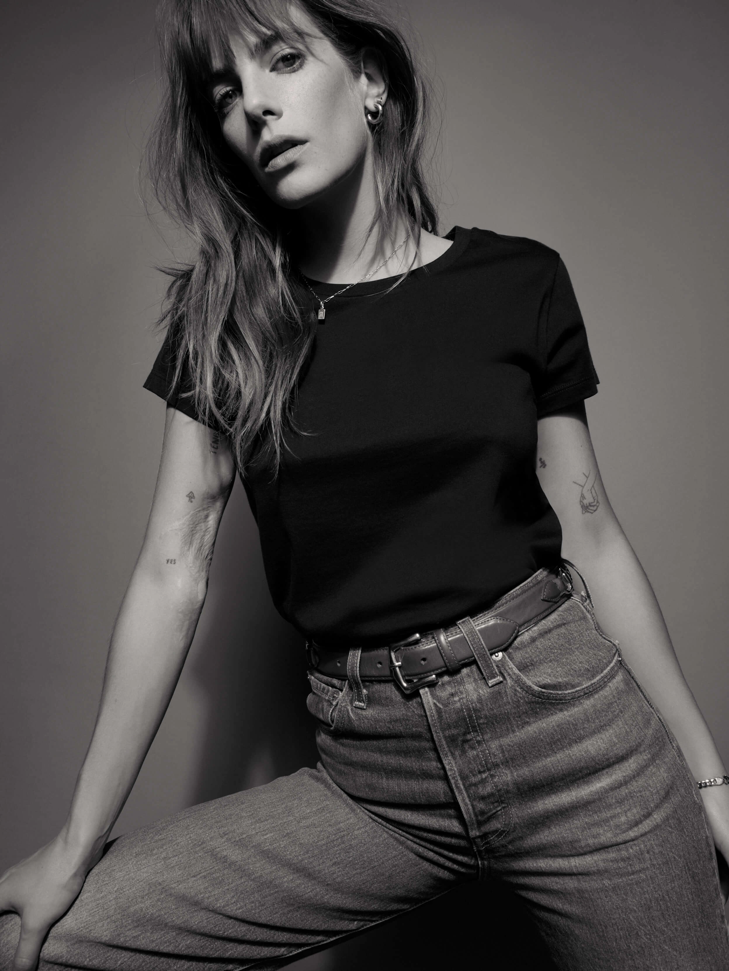 Goldie Tee - Black Durable Reinforced Shoulders Stylish Dress