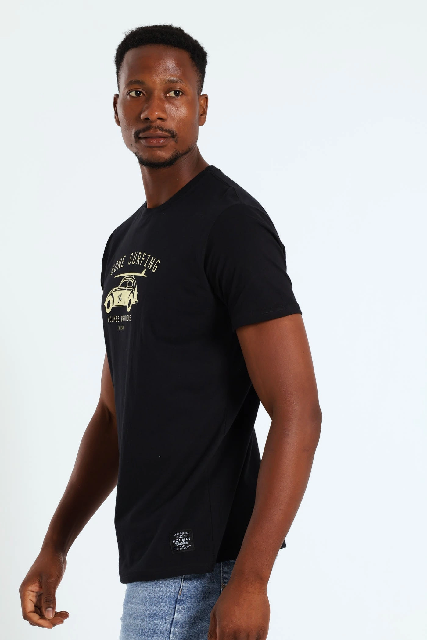 Easygoing Design Gone Surfing Tee - Black