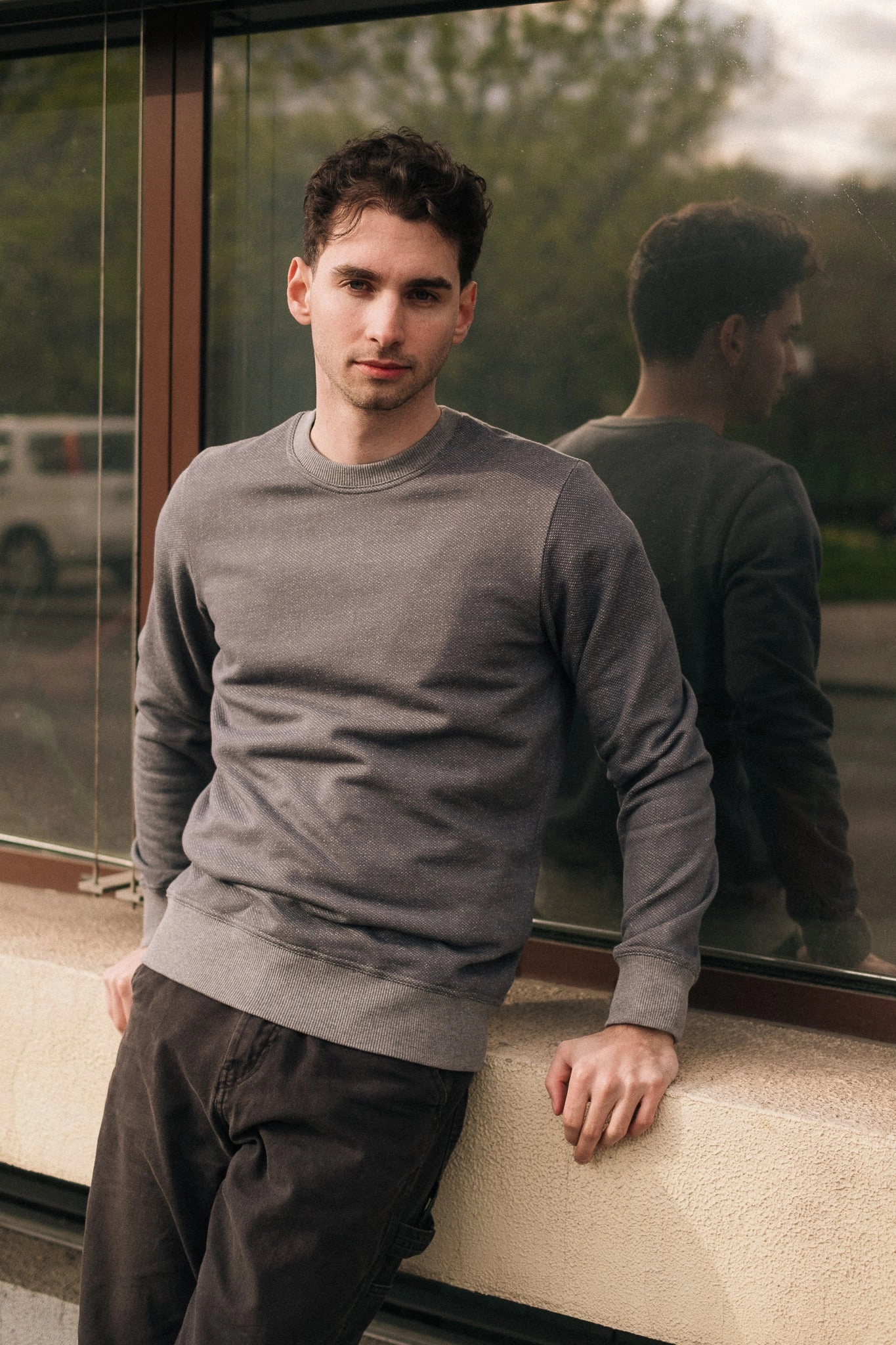 BICOLOR CREWNECK / ASH product water resistant protection Street Staple