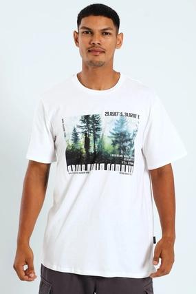Fit for All Seasons Woodlands Photo Print Tee - White
