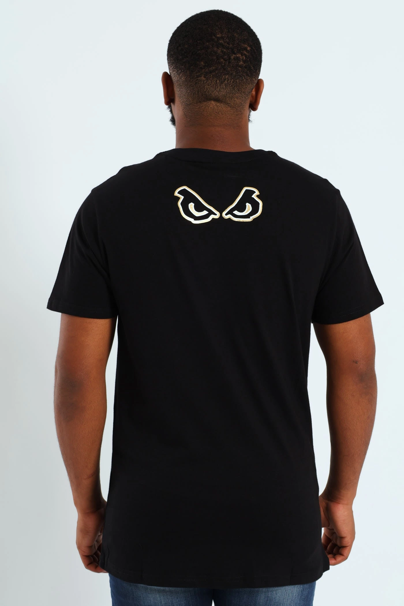 Fresh Outfit Style Gothic Text Tee - Black