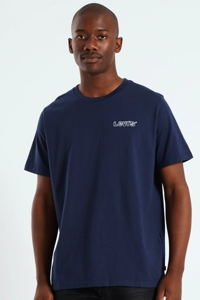 Stretchable Ergonomic Cut Graphic Crewneck Rope Batwing Tee - White