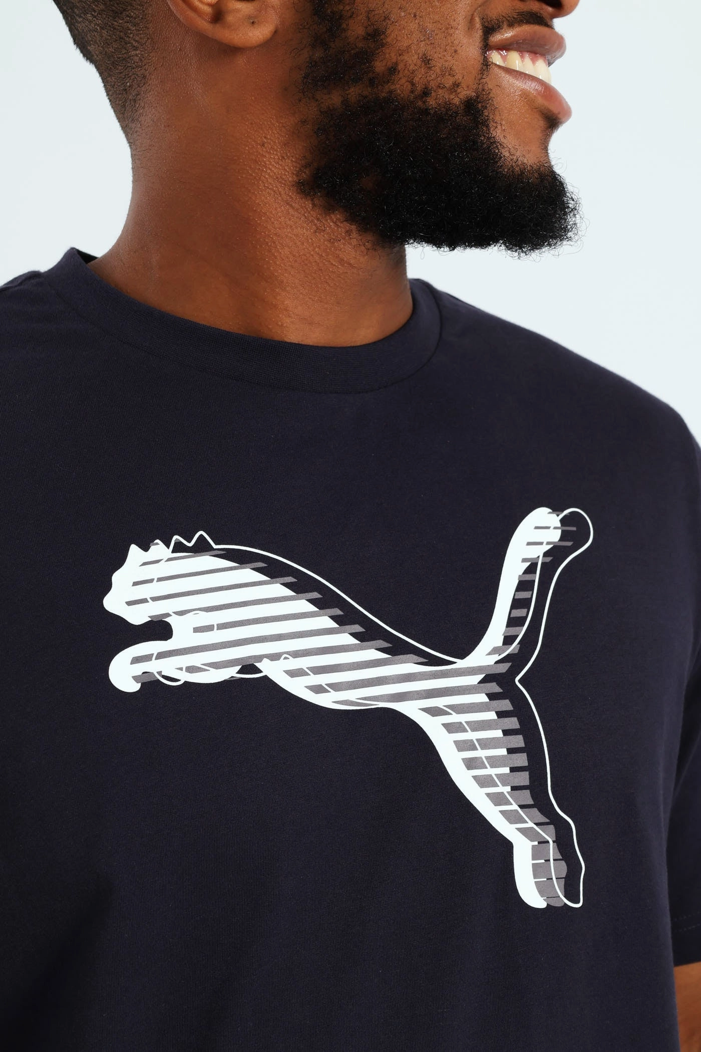 Graphics Cat Logo Tee - Navy Subtle Embroidery
