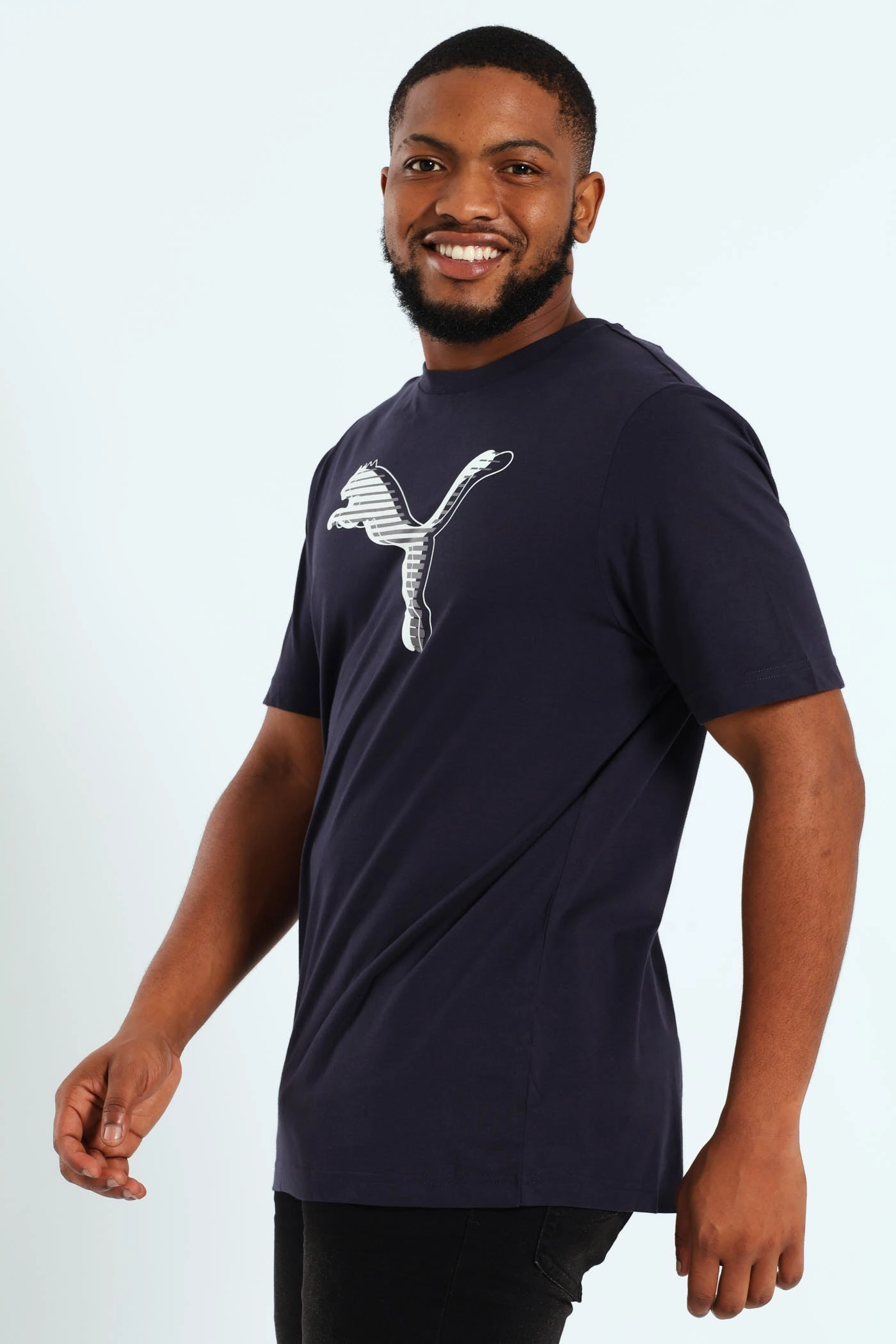 Graphics Cat Logo Tee - Navy Popular