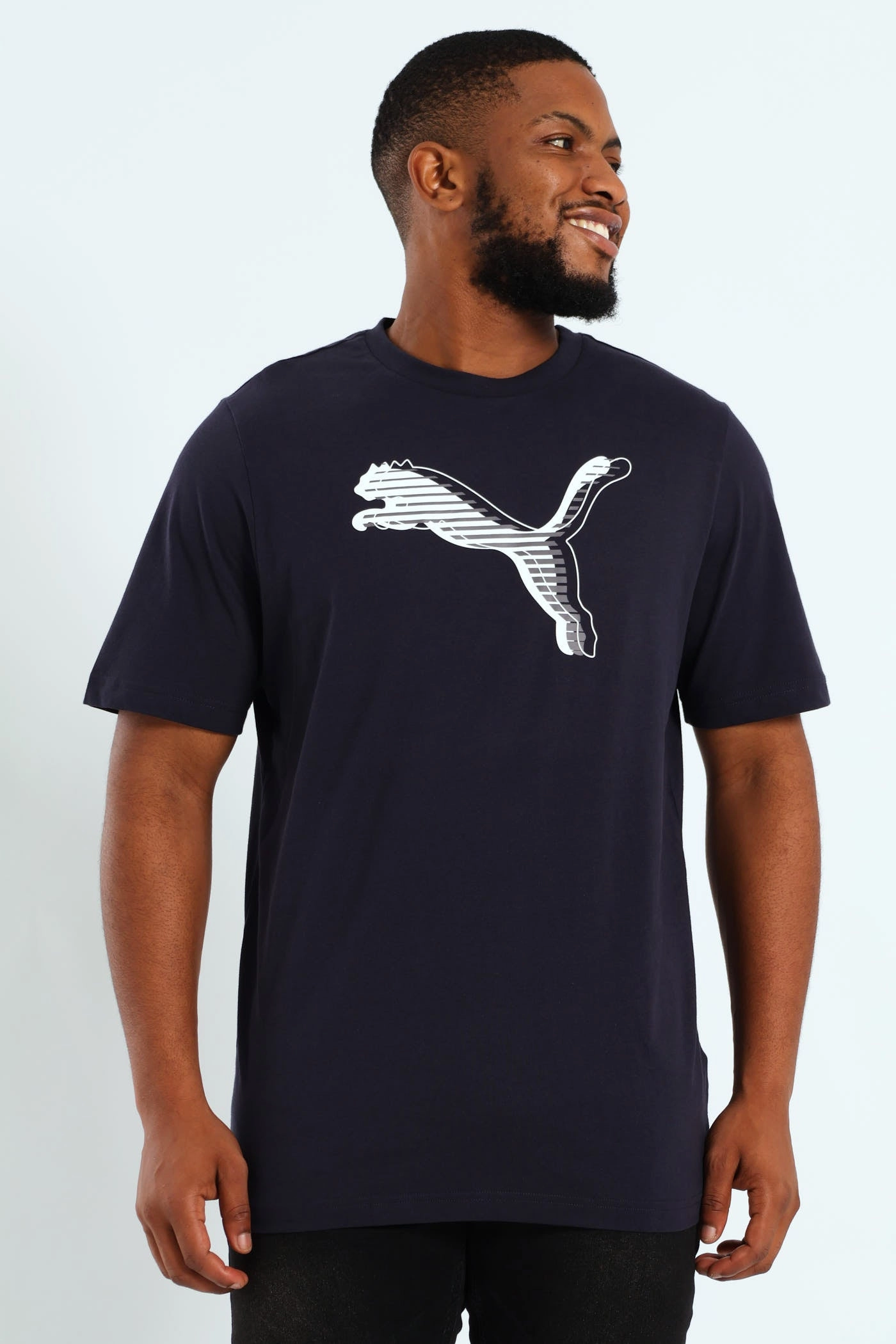 Travel Ready Graphics Cat Logo Tee - Navy