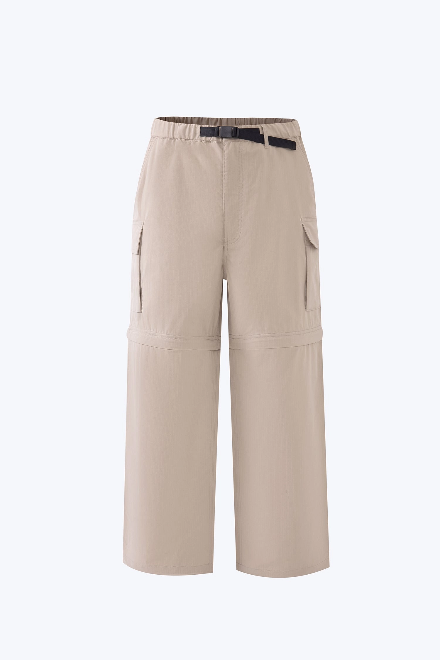 Light Stretch HighDensityWeave Convertible Cargo Pants - Sand